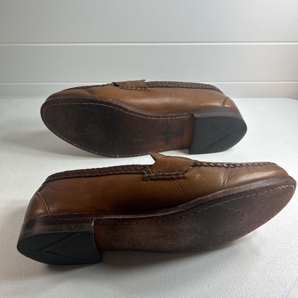 Allen Edmonds Men’s Shoes Size 10.5 EEE Tassel Loafers USA Made Brown Braided - Picture 4 of 12